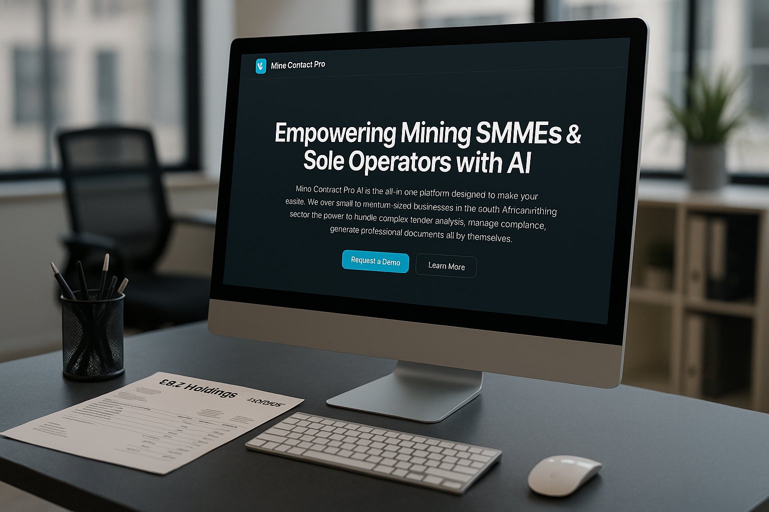 Mine Contract Pro AI Dashboard Preview